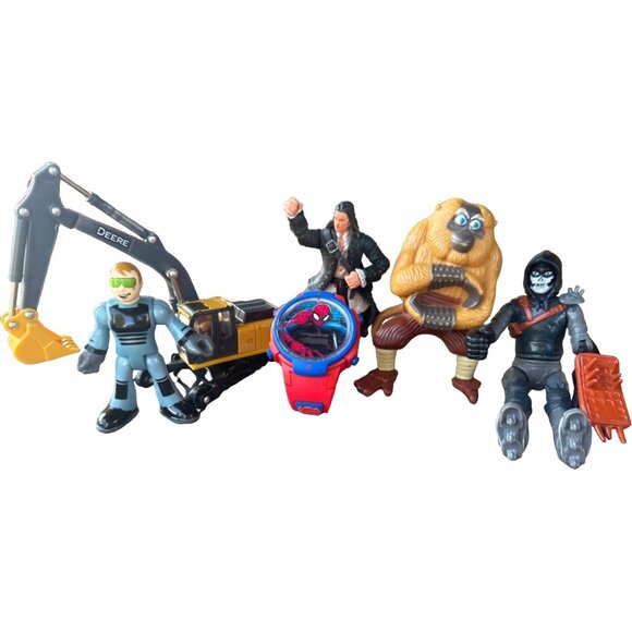 Mixed Lot of 6 Superheroes and John Deere Collectible Toys Multicolored (READ) - Picture 1 of 10